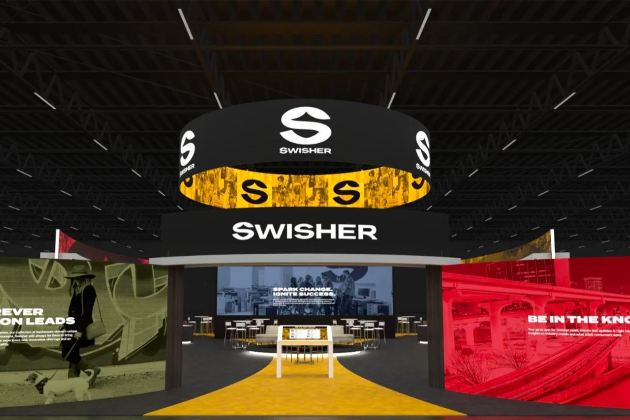 Design render of the Swisher exhibit.